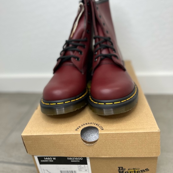 New Dr Martens | 1460 Cherry Red Boots - Picture 9 of 10